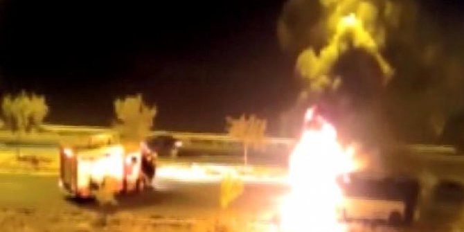 Şanlıurfa'da servis otobüsünde yangın; 15 kişi son anda kurtuldu