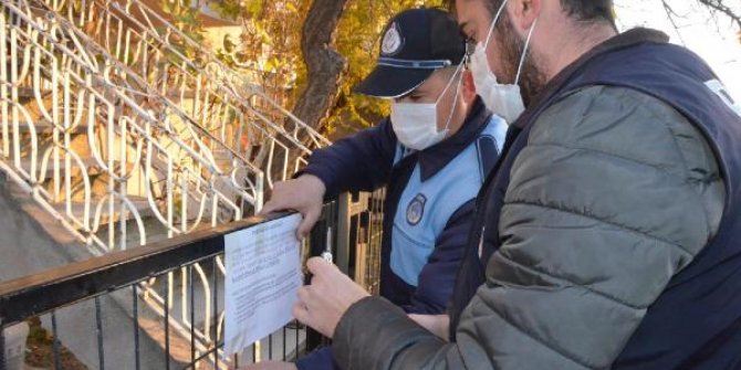 Kütahya�nın Emet ilçesinde 82 cadde ve sokağa 14 günlük karantina