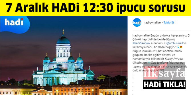 Hadi ipucu sorusu 7 Aralık: Cep telefonu fırlatma, eş taşıma ve hayali gitar çalma yarışmalarıyla ünlü ülke hangisidir Hadi ipucu yanıtı 17