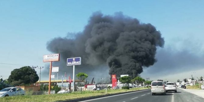 Mersin'de fabrika yangını