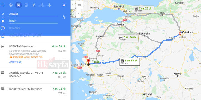 ankara izmir arasi kac km ankara izmir arasi kac saat ankara izmir yol tarifi ankara izmir