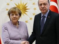 Erdoğan, Merkel ile görüştü