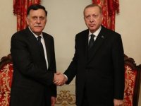 Cumhurbaşkanı Erdoğan, Libya UMH Başkanlık Konseyi Başkanı Sarraj'ı kabul etti