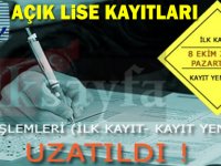 2018 - 2019 Açık Öğretim Lise ve Ortaokul kayıt tarihleri uzatıldı!