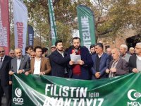 Filistinli şehitler için Hacı Bayram'da gıyabi cenaze