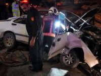 Ankara'da otomobil, 50 metreden uçtu: 2 yaralı