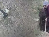 Jandarmaya ait drone'u taşlayan defineci yakalandı