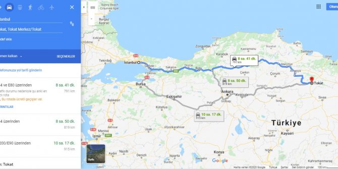 istanbul tokat arasi kac km istanbul tokat arasi kac saat istanbul dan tokat a nasil gidilir