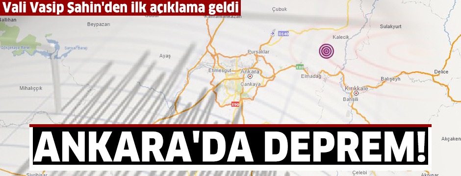 Ankara'da 4.5 büyüklüğünde deprem