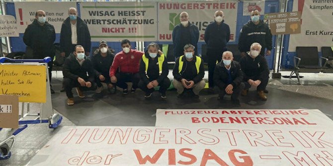 Frankfurt Havalimanı'nda işten çıkarılan işçilerden açlık grevi