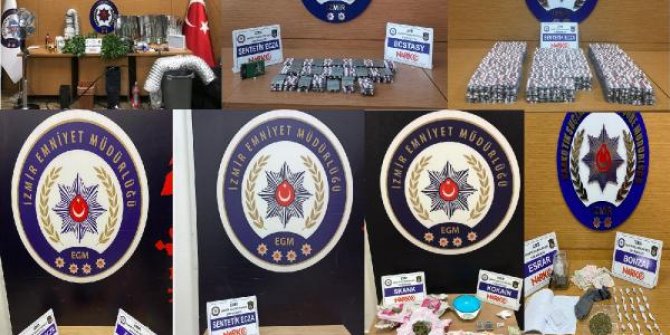 İzmir'de, 1 haftada uyuşturucu operasyonlarına 15 tutuklama