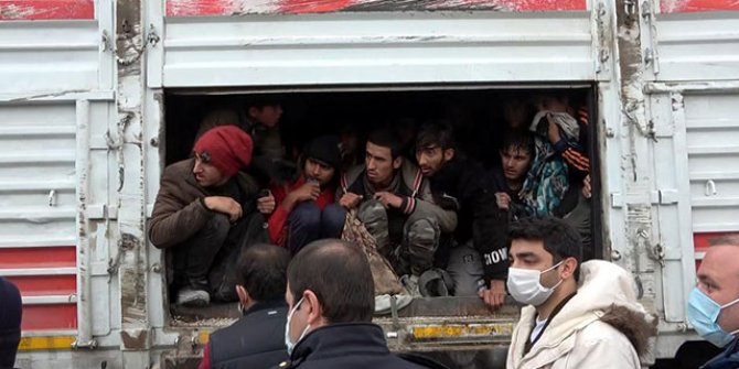 Balık istifi 114 kaçak göçmen taşınan TIR'ın sürücüsü sorguda
