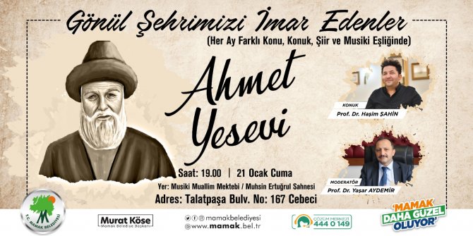 Ahmet Yesevi, Musiki Muallim Mektebi'nde anılacak