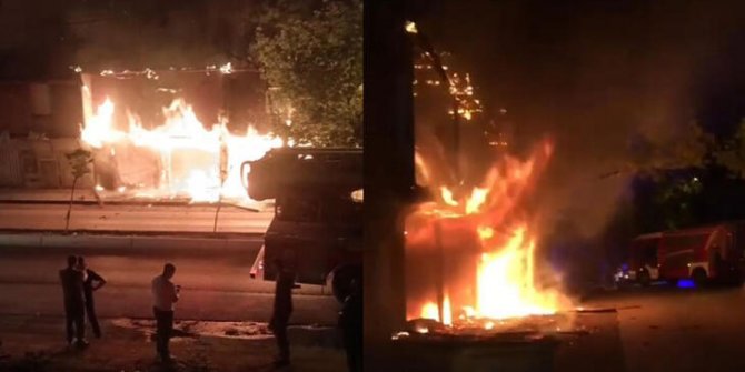 Ankara'da iki katlı binada yangın