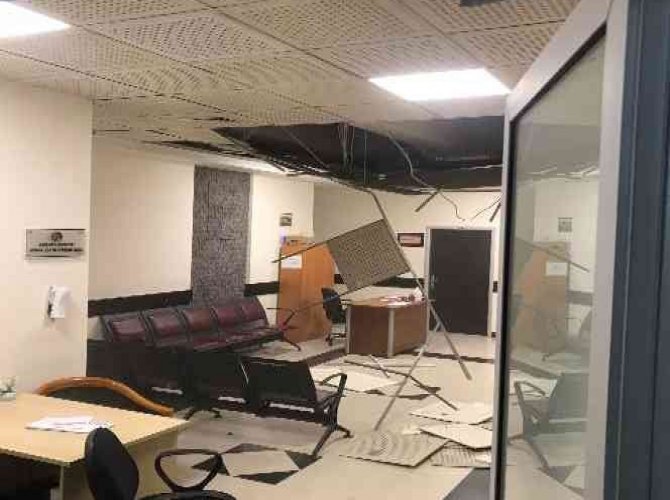 Ankara Adliyesi'nin tavanı çöktü