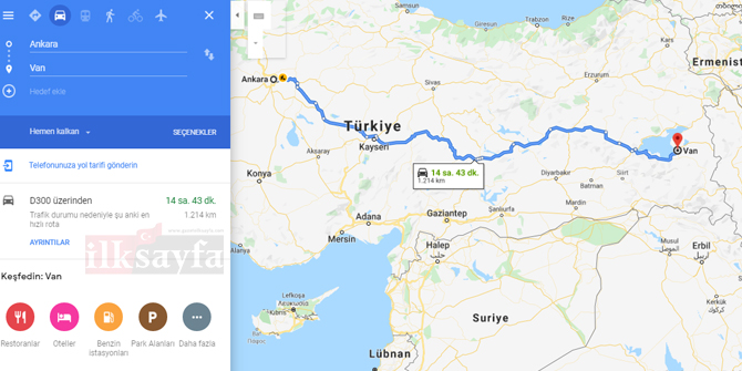 Ankara Van arası kaç km? Ankara Van arası kaç saat? Ankara Van Yol Tarifi, Ankara Van Otobüs Bileti Fiyatları...