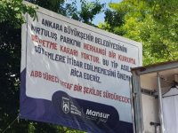 Kurtuluş Parkı’nın devredileceği söylemlerine ABB’den pankartlı yalanlama