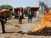 Kazdağları'nda görevli orman işçilerine yangınlarda ilk müdahale anlatıldı
