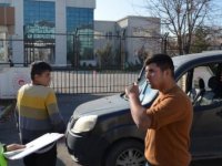Aksaray'da 12 yaşındaki İ.S.O hafif ticari araç kullanırken polis ekiplerine yakalandı